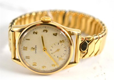 Lot 213 - A 9ct gold wristwatch signed Omega