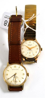 Lot 218 - Two 9ct gold gent's wristwatches signed Smiths Astral and Accurist