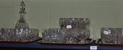 Lot 231 - A suite of mostly Royal Doulton crystal glasses, tumblers, decanters, etc