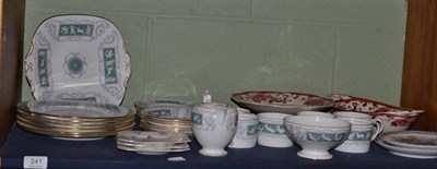 Lot 241 - A Coalport Revelry Adam Green pattern coffee set, Masons Mandalay pattern comport and bowl