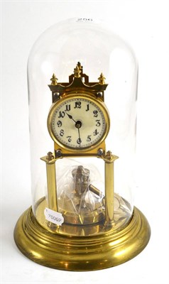 Lot 256 - An Anniversary clock with dome and key