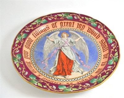 Lot 274 - Copeland charger ";Behold I Bring To You Good Tidings Of Great Joy Which Shall Be To All People"