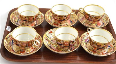 Lot 287 - Six Imari cups and saucers