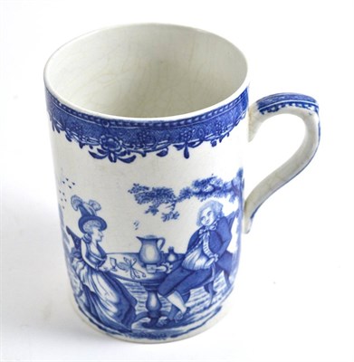 Lot 327 - Staffordshire blue political satire mug