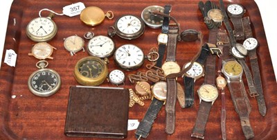 Lot 357 - A quantity of pocket watches and wristwatches