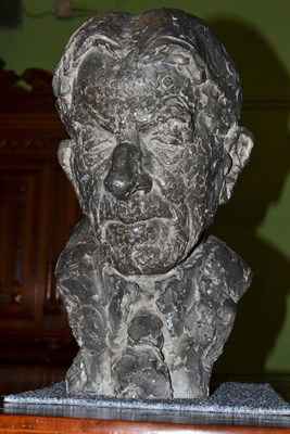 Lot 368 - A cast metal bust