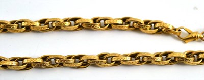 Lot 394 - 9ct gold fancy link chain