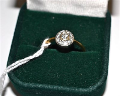 Lot 396 - Diamond cluster ring, stamped '18ct'