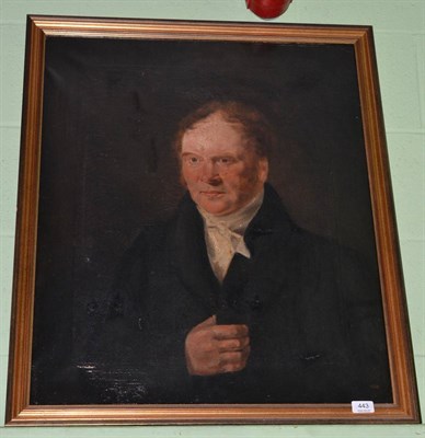 Lot 443 - British School, circa 1800, head and shoulders portrait of John Bower, oil on canvas