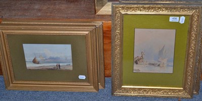 Lot 456 - Two pairs of seascapes, H Hine / R Clevely