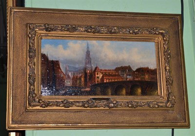 Lot 465 - C Granci (20th century), Maastricht, Holland, signed, oil on panel