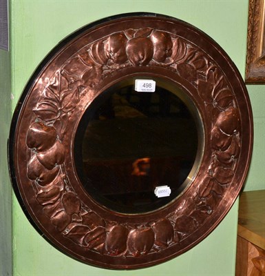 Lot 498 - Arts & Crafts copper mirror