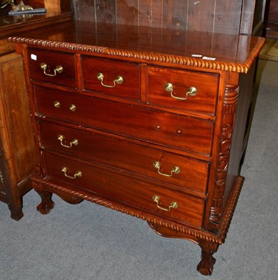 Lot 535 - A reproduction hardwood six drawer chest