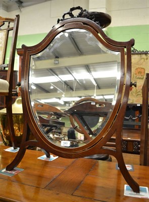 Lot 543 - An Edwardian shield shape dressing table mirror