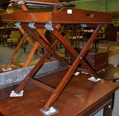 Lot 549 - A mahogany butler's tray on stand