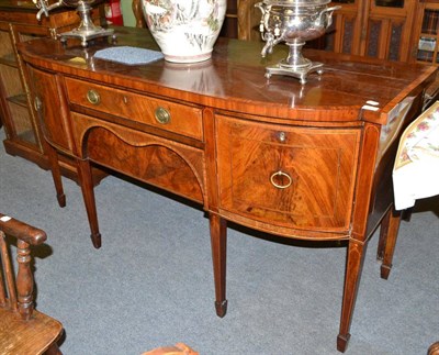 Lot 564 - George III mahogany and crossbanded sideboard