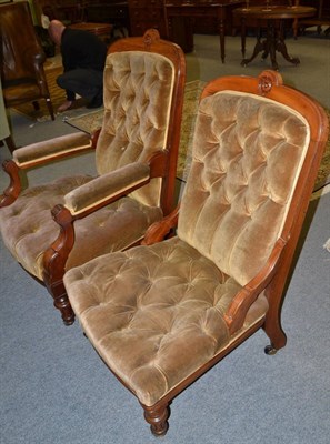 Lot 567 - Two Victorian armchairs