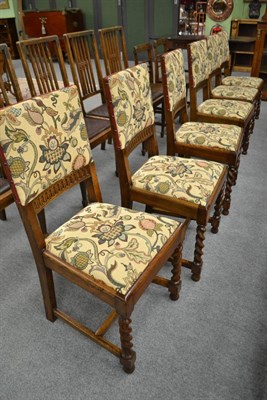 Lot 570 - A set of six oak chairs