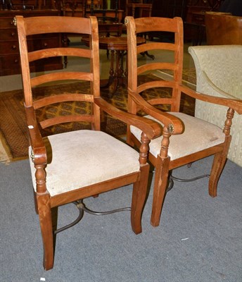 Lot 587 - Two ladder back chairs