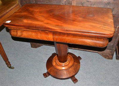 Lot 644 - Victorian mahogany fold-over tea table