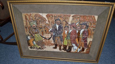 Lot 721 - A tile picture ";The Wife Seller"