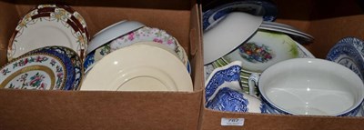 Lot 787 - Quantity of assorted china, Royal Albert tea wares, Imari, etc (in six boxes)