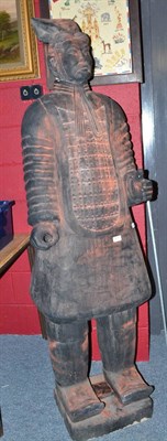 Lot 801 - Large plaster figure of a Japanese warrior