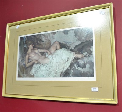 Lot 805 - After Sir William Russell Flint RA, PRWS, RSW, ROI, RE, NS (1880-1969), ";Reclining Nude I";,...