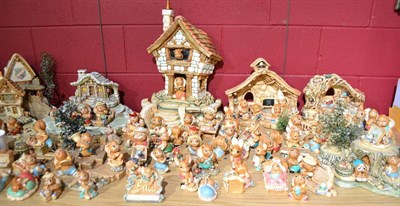 Lot 810 - Large quantity Pendelfin including 'The Big House', 'Christmas Scene', 'School House' and...