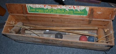 Lot 878 - Jaques croquet set