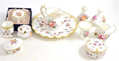 Lot 12 - A collection of Royal Crown Derby 'Derby Posies' and 'Royal Antionette' including a trinket...