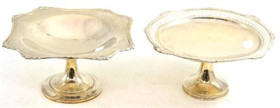 Lot 13 - Two silver cake stands, Sheffield 1917 and Birmingham 1946