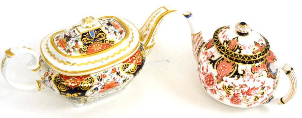 Lot 17 - * Two Royal Crown Derby teapots
