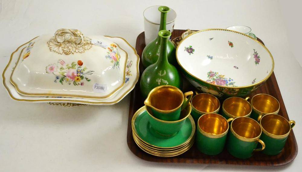 Lot 32 - * A Copeland & Garrett tureen and cover together with assorted ceramics including Minton coffee...