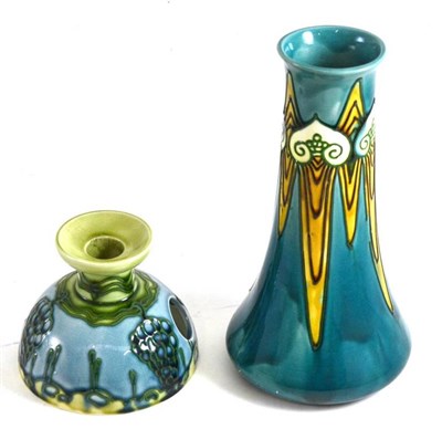 Lot 38 - * A Minton No1 Secessionist vase and a Minton No1 Secessionist candlestick (2)