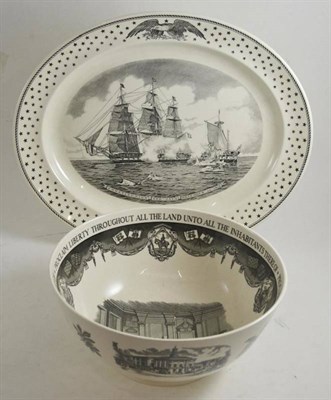 Lot 41 - A Wedgwood china Philadelphia bowl and American heritage oval meat platter