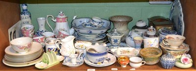 Lot 77 - A quantity of decorative ceramics including Carlton Ware, Minton, Delft etc (one shelf and one box)