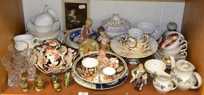 Lot 89 - Royal Crown Derby cup, miniature bowl, decorative ceramics, etc