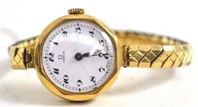 Lot 110 - 9ct gold lady's Omega wristwatch