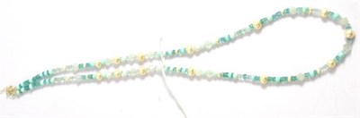 Lot 122 - An apatite, aquamarine and cultured pearl necklace