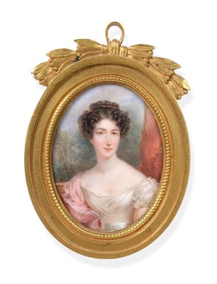 Lot 287 - Daniel Sainte (French, 1778-1847): Miniature Bust Portrait of Marie Foote, later Countess of...