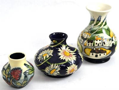 Lot 166 - A modern Moorcroft Sneen pattern M1/6 vase, designed by Paul Hilditch, numbered 55/150,...