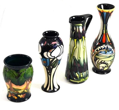 Lot 172 - A modern Moorcroft Evening Sky pattern 403/5 vase, designed by Emma Bossons, impressed factory...