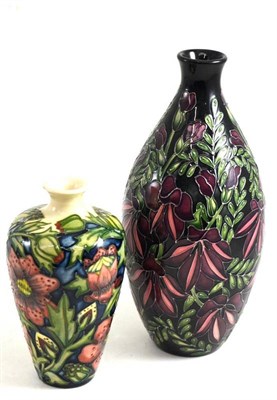Lot 183 - A modern Moorcroft trial vase, impressed factory maks and Trial 5/3/12, 24cm (chip to rim) and...