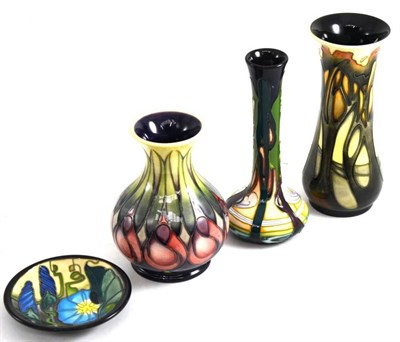 Lot 184 - A modern Moorcroft La Garenne pattern 364/8 vase, designed by Emma Bossons, impressed factory...