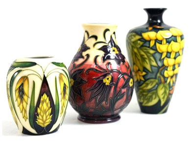 Lot 187 - A modern Moorcroft Wisteria Yellow pattern 72 vase, designed by Philip Gibson, impressed...
