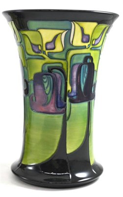 Lot 189 - A modern Moorcroft Emerald Isle pattern 158/8 vase, designed by Emma Bossons, numbered 39,...