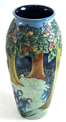 Lot 195 - A modern Moorcroft Vereley pattern 398/14 vase, designed by Rachel Bishop, impressed factory marks