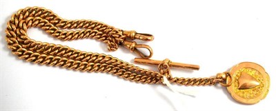 Lot 211 - A 9ct gold albert chain