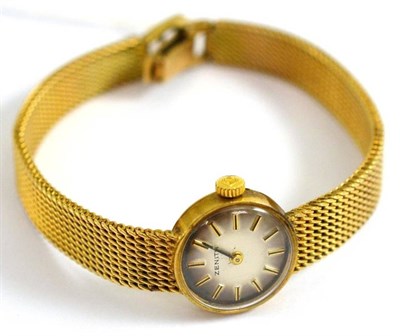 Lot 225 - A lady's 9ct gold Zenith wristwatch